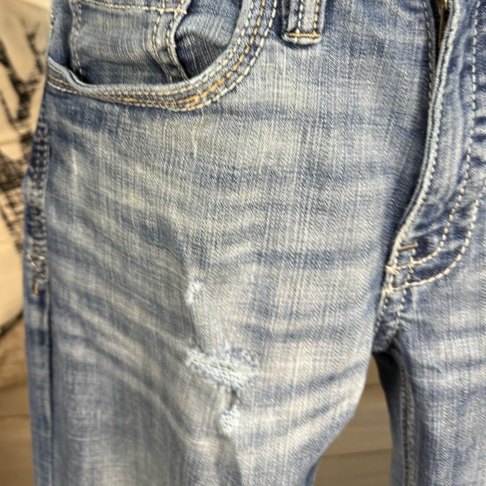 BKE Men's Jake Bootcut Faded Blue Distressed Jeans 30 x 34 - Picture 3 of 14